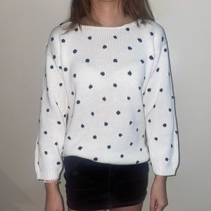 Adrienne Vittadini polka dot sweater